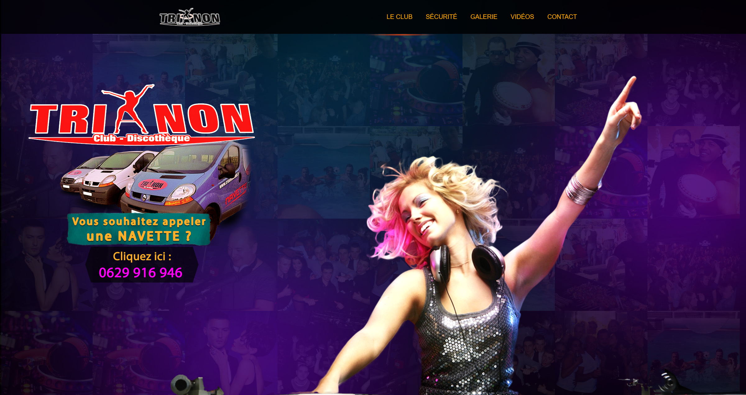 Capture d’écran du site internet réalisé pour le Trianon Club
