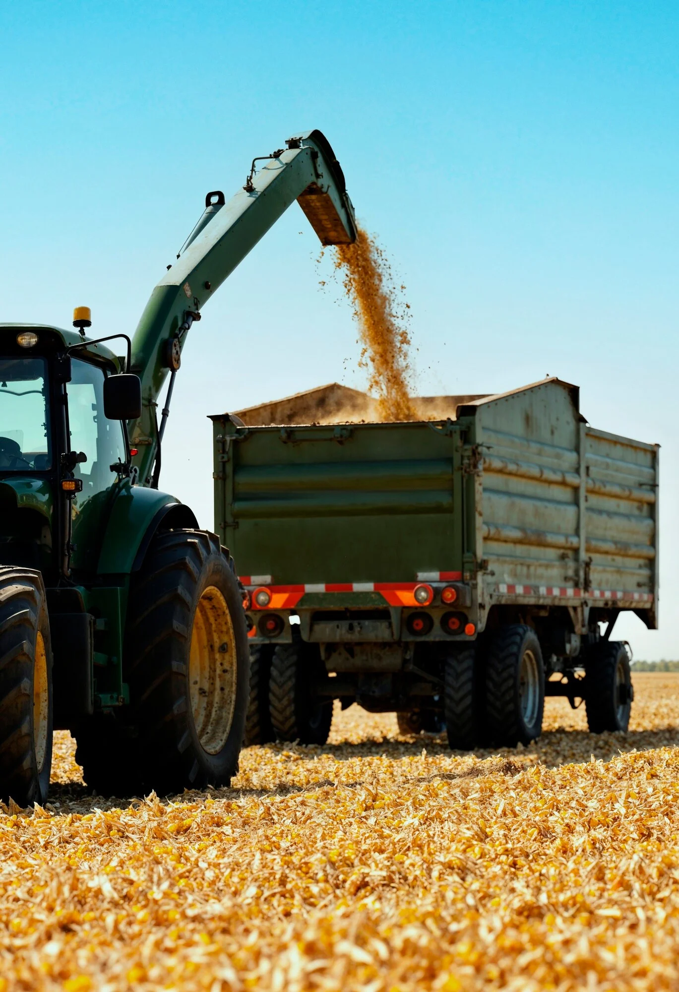 Machine agricole au travail, illustration d'une entreprise du secteur secondaire