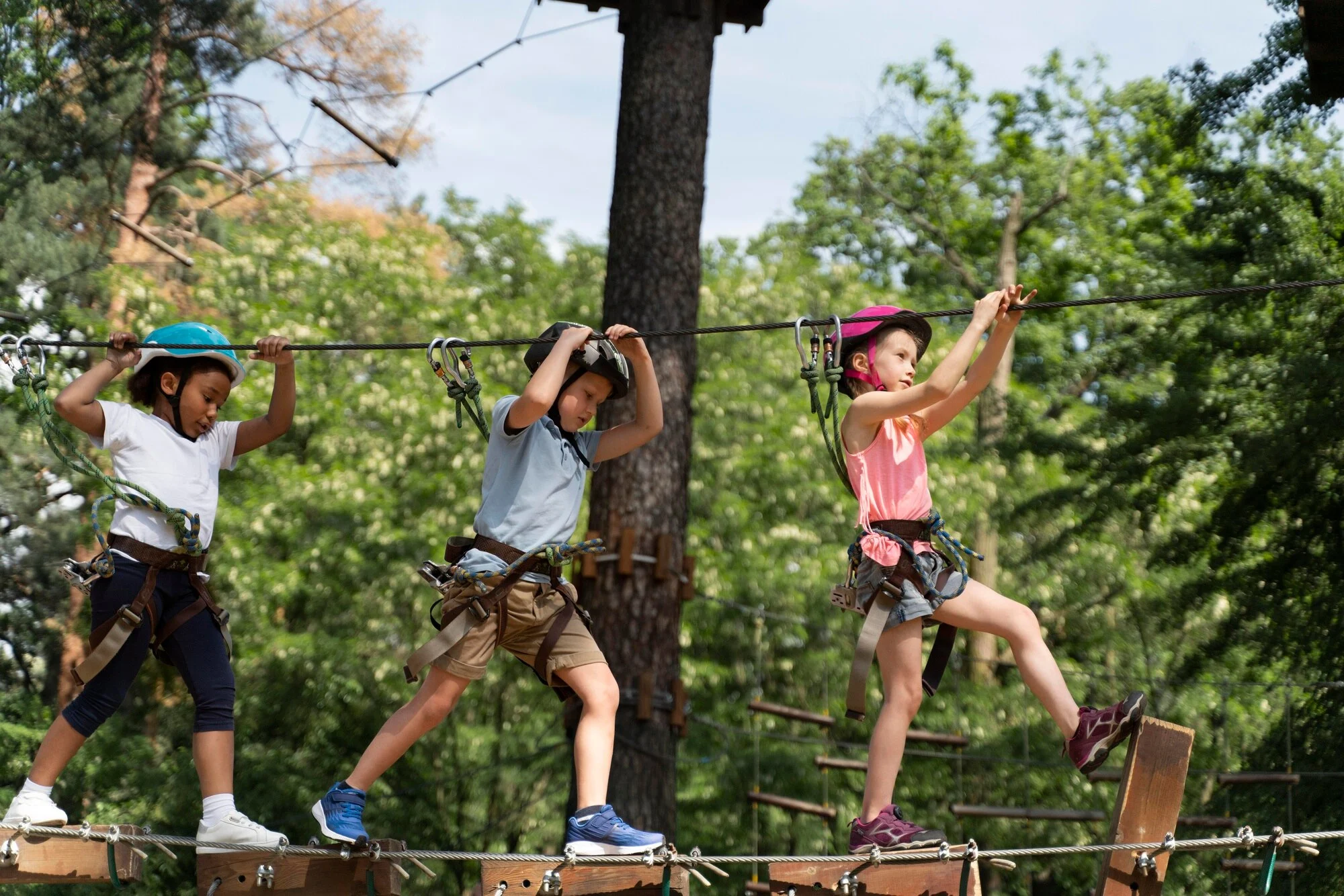 Parcours aventure pour enfants, illustration d'un site internet loisirs